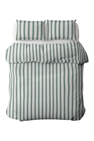 Parure copripiumino in raso di cotone 80 fili/cm² Soline - Verde e celeste