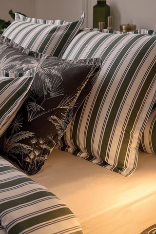 Parure copripiumino in raso di cotone 80 fili/cm² Soline - Verde e celeste