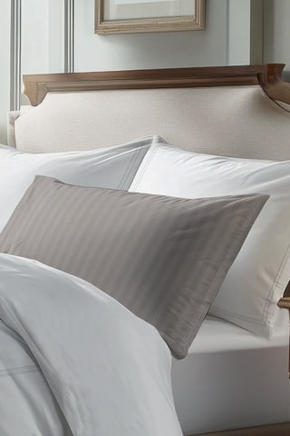 Parure de couette en satin de coton Cannes - Blanc