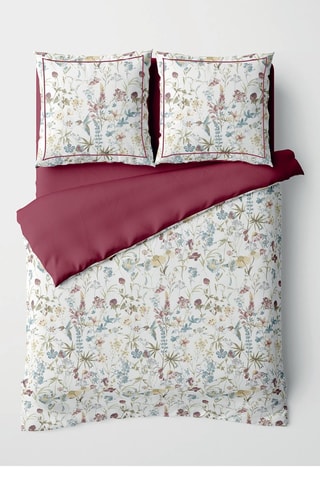 Parure copripiumino double face in raso di cotone Aile mélodique - Bianco