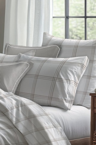 Parure de couette en satin de coton 79 fils/cm² - Taupe