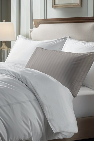 Drap plat en satin de coton Cannes - Blanc