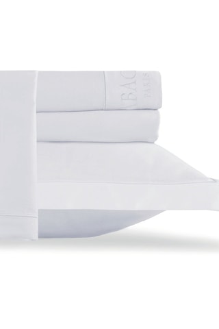 Parure de draps en satin de coton 80 fils/cm² Uni 1 baratta - Blanc