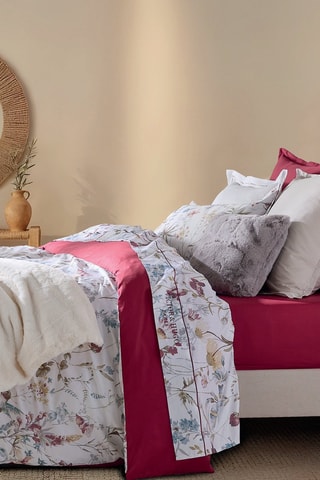 Parure da lenzuola in raso di cotone Aile mélodique - Bianco