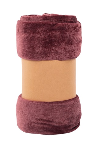 Plaid polaire Uni - Bordeaux - 130 x 160 cm