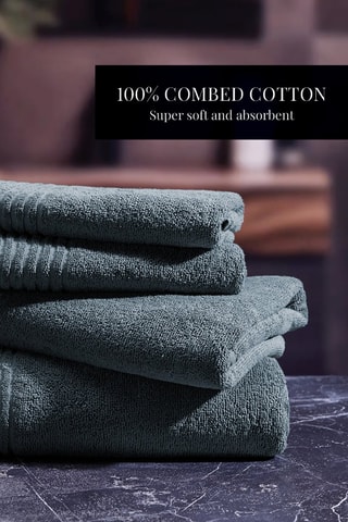 4 toallas Ecume - Azul petróleo