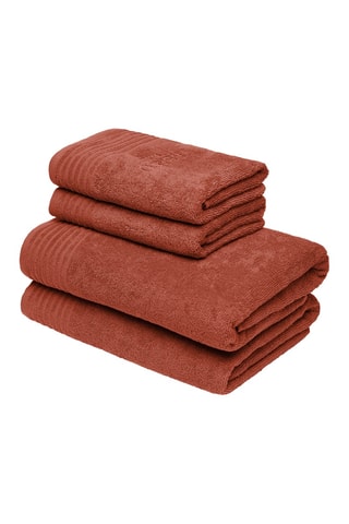 4 toallas Ecume - Rojo teja