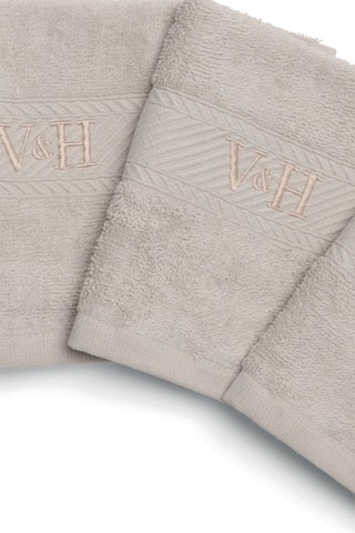 4 serviettes invité  Nuage - Sable -  30 x 30 cm 