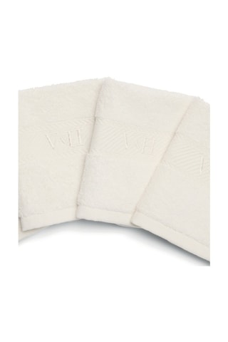 4 toallas de tocador Nuage - Blanco -  30 x 30 cm 