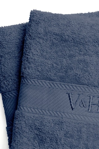 2 toallas de mano Nuage - Azul grisáceo - 50 x 100 cm