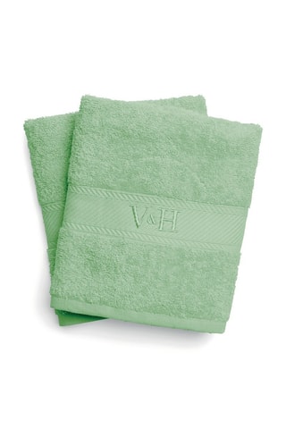 2 toallas de mano Nuage - Verde - 50 x 100 cm