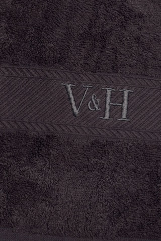 2 toallas de baño Nuage - Gris oscuro - 70 x 140 cm