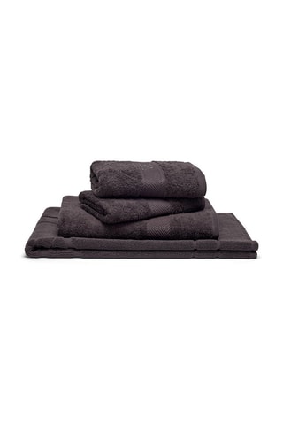 4 serviettes de toilette Nuage - Gris foncé - 2 x 50 x 100 cm, 70 x 140 cm et 50 x 70 cm