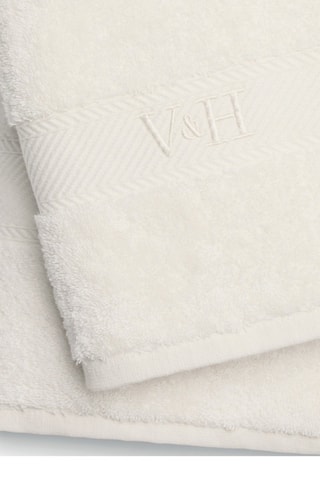 2 toallas de mano Nuage - Blanco - 50 x 100 cm y 70 x 140 cm