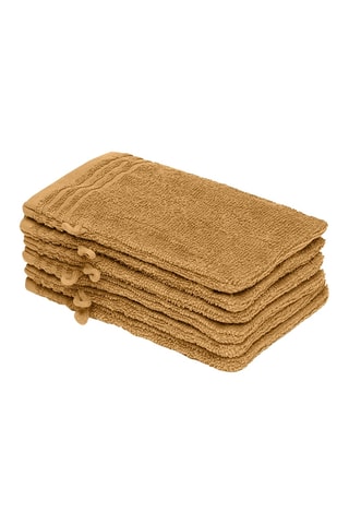 6 manoplas de baño Ecume - Mostaza