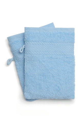 2 manoplas de baño Nuage - Azul
