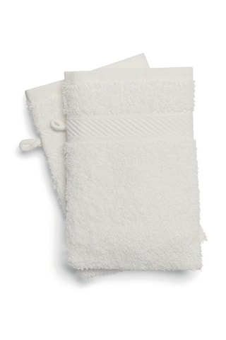 2 manoplas de baño Nuage - Blanco