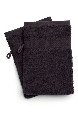 2 manoplas de baño Nuage - Gris oscuro