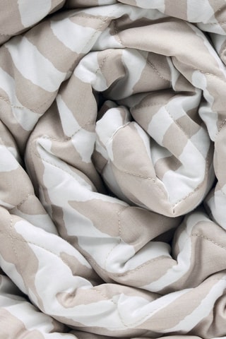 Copriletto in raso di cotone 80 fili/cm² Evasion zébrée - Taupe