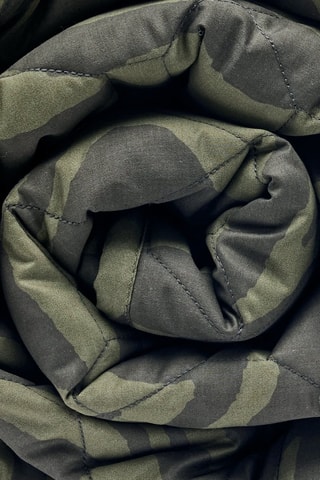 Copriletto in raso di cotone 80 fili/cm² Evasion zébrée - Verde 