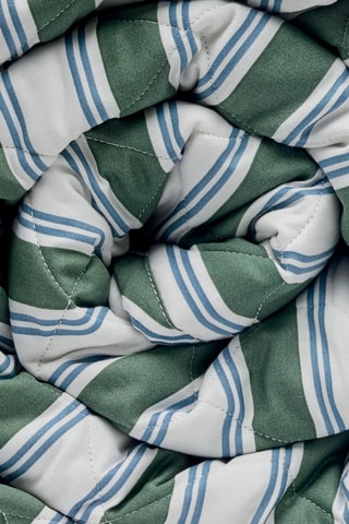 Copriletto in raso di cotone 80 fili/cm² Soline - Verde e navy