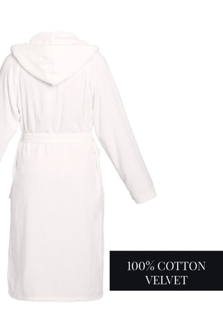 Albornoz con capucha Uni - Blanco
