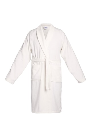 Albornoz de terciopelo Uni - Blanco