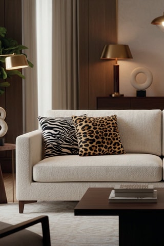 Coussins Wild stripe - Noir et blanc - 45 x 45 cm