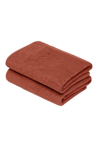2 toallas de ducha Ecume - Rojo teja - 70 x 140 cm