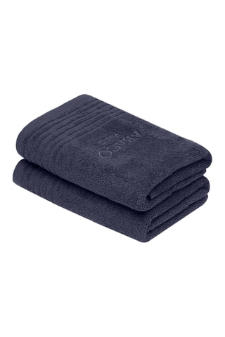 2 toallas de mano Ecume - Azul oscuro - 50 x 100 cm