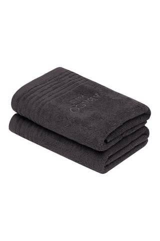 2 toallas de mano Ecume - Gris oscuro - 50 x 100 cm