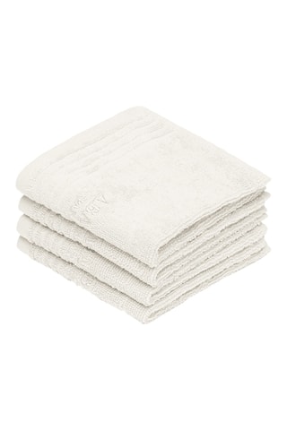 4 toallas de tocador Ecume - Blanco - 30 x 30 cm