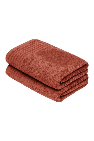 2 toallas de tocador Ecume - Rojo teja - 45 x 45 cm