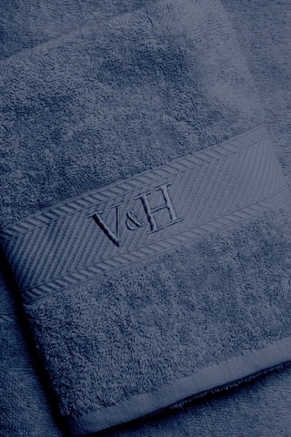 Toalla de mano y toalla de baño Nuage - Azul grisáceo - 50 x 100 cm y 70 x 140 cm