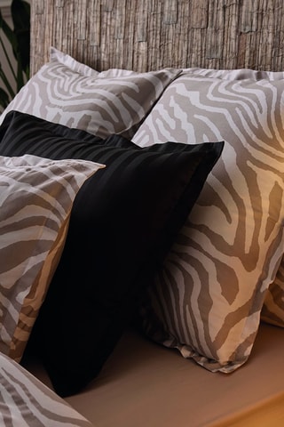 Federa in raso di cotone 80 fils/cm² - Taupe - 30 x 50 cm