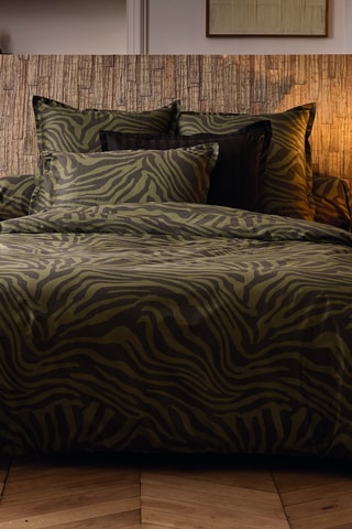 Federa in raso di cotone 80 fili/cm² - Kaki - 30 x 50 cm