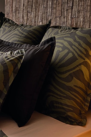 Federa in raso di cotone 80 fili/cm² - Kaki - 30 x 50 cm