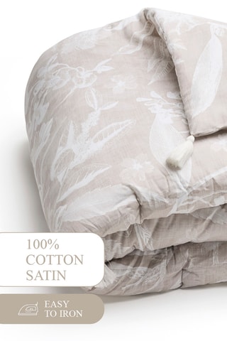 Edredon en satin de coton 80 fils/cm² - Taupe - 140 x 200 cm