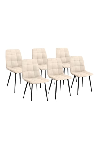 6 chaises Linda - 46 x 45 x 41 cm