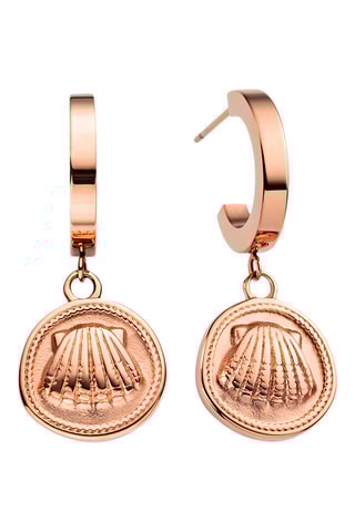 Oorbellen Scallop - Roségoudkleurig