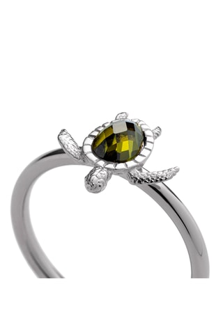 Ring Turtle - Zilverkleurig