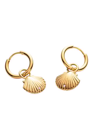 Oorbellen Scallop - Goudkleurig