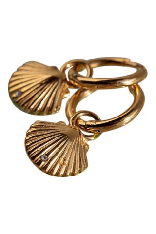 Oorbellen Scallop - Goudkleurig
