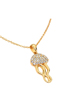 Ketting Jelly Fish - Verguld Zilver