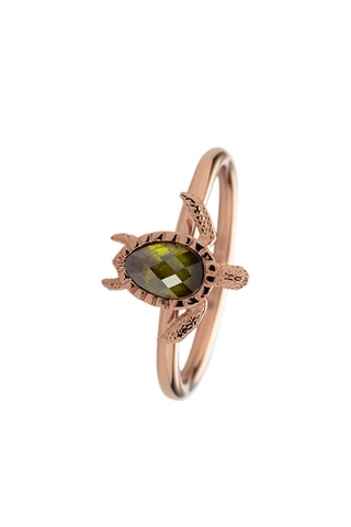 Ring Turtle - Roségoudkleurig