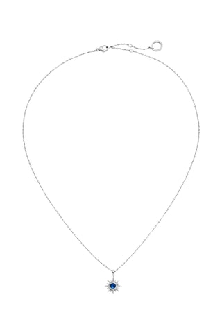 Ketting Aurora - Zilverkleurig en Blauw