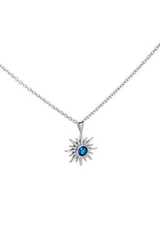 Ketting Aurora - Zilverkleurig en Blauw