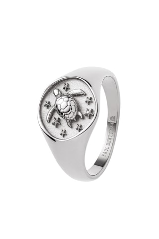 Ring Turtle - Zilverkleurig