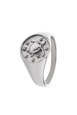 Ring Turtle - Zilverkleurig