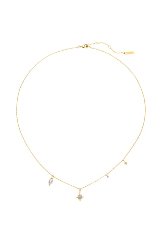 Ketting Windrose - Zilver Doublé Geelgoud